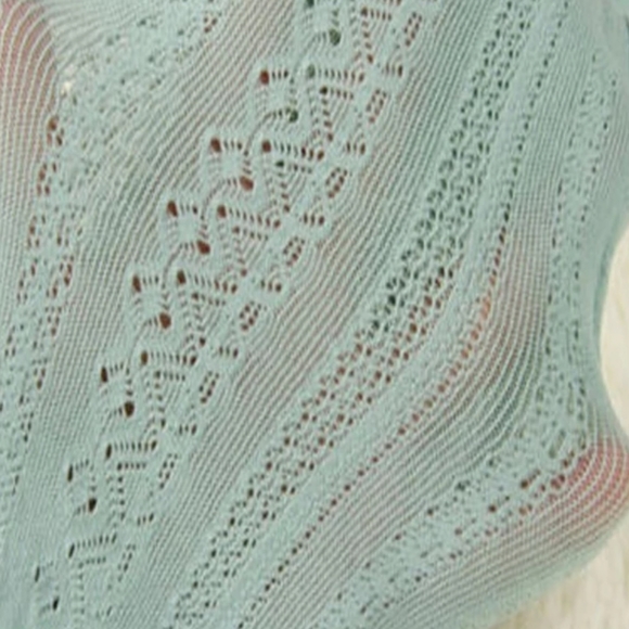 Grey Lace Knit Tights - Picture 2 of 5